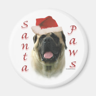 Mastiff (fawn) Santa Paws Magnet