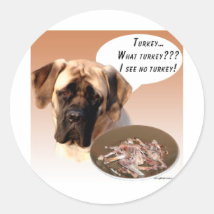 Mastiff (fawn) Turkey Classic Round Sticker
