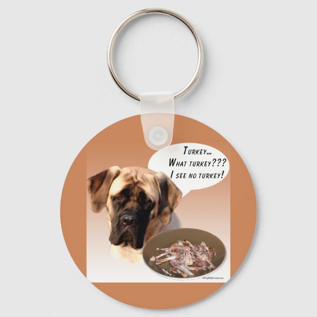Mastiff (fawn) Turkey Key Ring (Front)