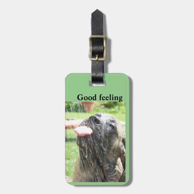 Mastiff Good Feeling Luggage Tag (Front Vertical)