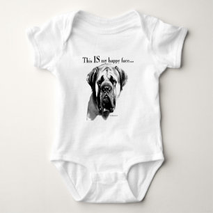 Mastiff Happy Face Baby Bodysuit