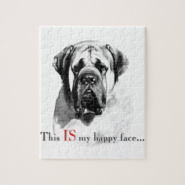 Mastiff Happy Face Jigsaw Puzzle (Vertical)