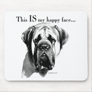 Mastiff Happy Face Mouse Mat