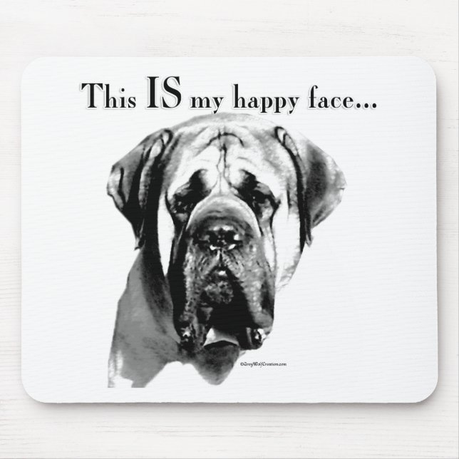 Mastiff Happy Face Mouse Mat (Front)