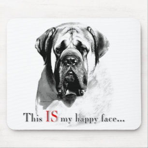 Mastiff Happy Face Mousepad