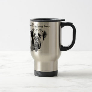 Mastiff Happy Face Travel Mug