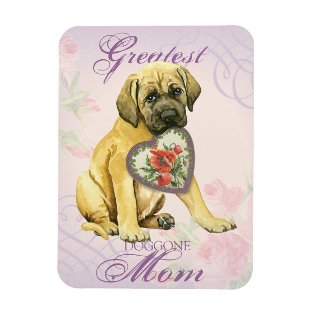 Mastiff Hearts Mum Magnet (Vertical)
