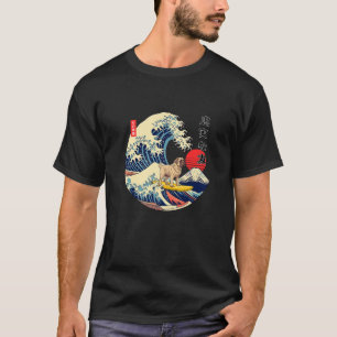 Mastiff Japanese Kanagawa Wave Surf Loyal Dog Prem T-Shirt