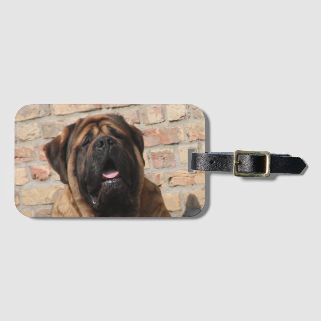 Mastiff Luggage Tag (Front Horizontal)