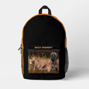 Mastiff mit französische Bulldogge Printed Backpack