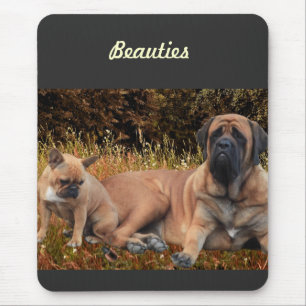 Mastiff mit französischer Bulldogge  Mouse Mat