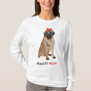 Mastiff Mum Dog Bandanna Pet Lover Gift Womens Mas T-Shirt