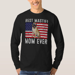 Mastiff Mum Usa American Flag Mastiff Dog Owner T-Shirt