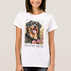 Mastiff Mum Watercolor Dog Shirt