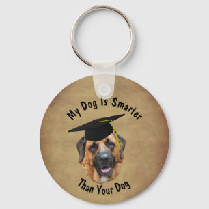 Mastiff My Dog Is Smarter Than Your Dog Funny Key Ring