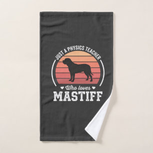 Mastiff Physics Teacher Dog Lover Hand Towel