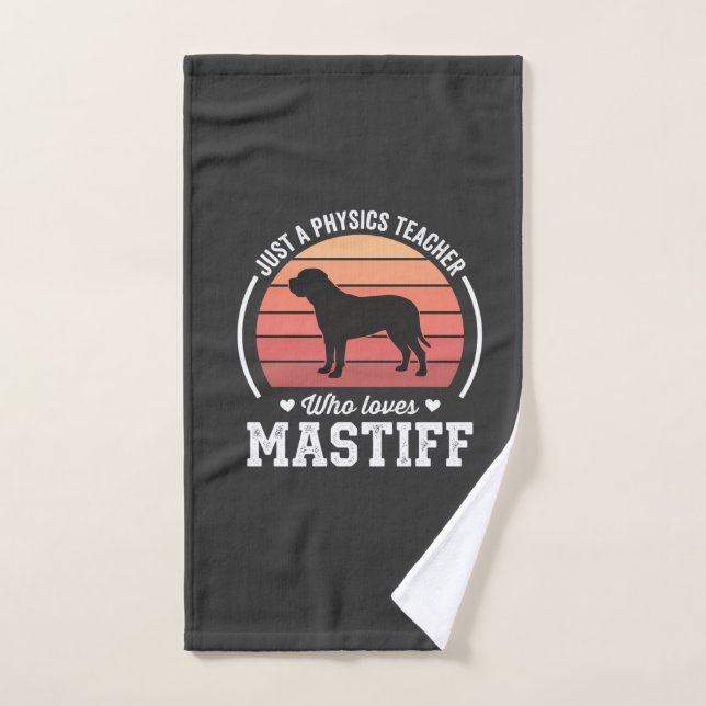 Mastiff Physics Teacher Dog Lover Hand Towel (Hand Towel)