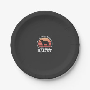 Mastiff Physics Teacher Dog Lover Paper Plate