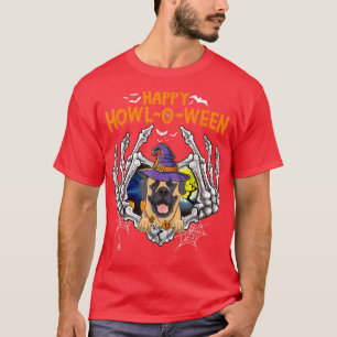 Mastiff Skeleton Heart Happy HowlOWeen Costume  T-Shirt