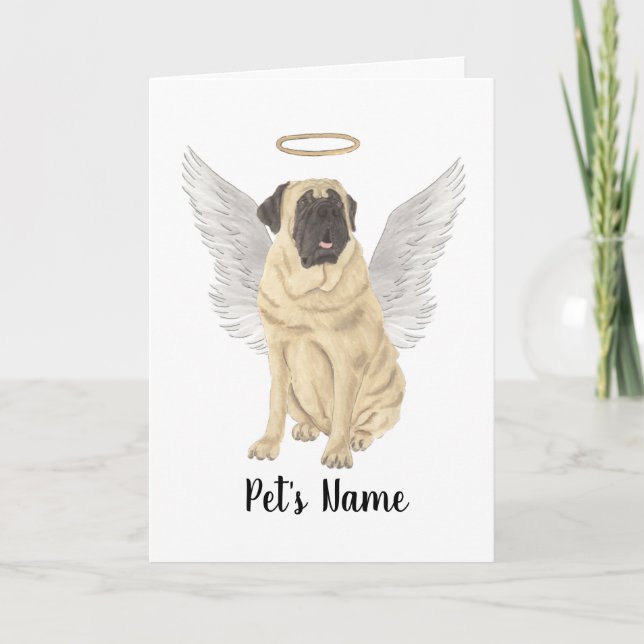 Mastiff Sympathy Memorial Card (Front)