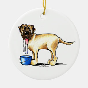Mastiff Water Maker Ceramic Tree Decoration