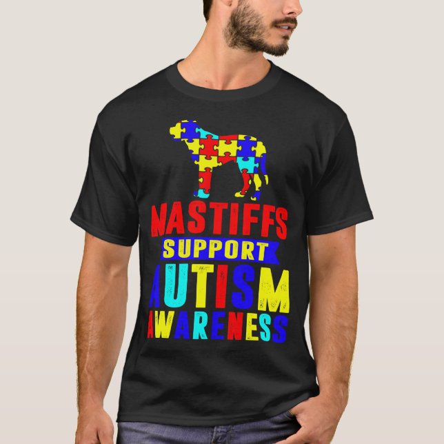 Mastiffs Support Autism Awareness T-Shirt (Front)