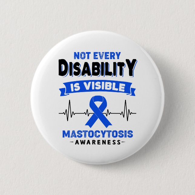 Mastocytosis Awareness Ribbon Support Gifts 6 Cm Round Badge (Front)