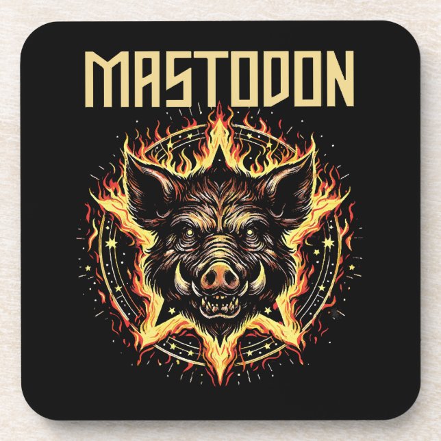 Mastodon Boar Fire Coaster (Front)