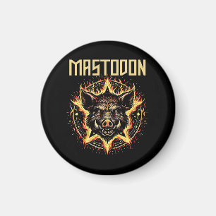 Mastodon Boar Fire Magnet