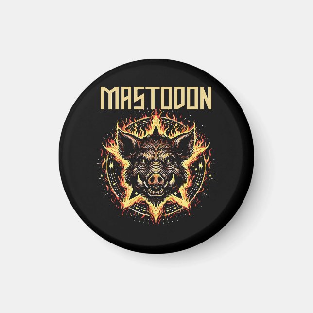 Mastodon Boar Fire Magnet (Front)