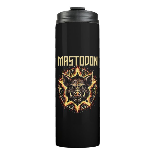 Mastodon Boar Fire Thermal Tumbler (Front)