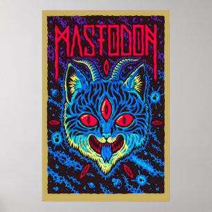 Mastodon Gig Poster Matte  Art Print. Three Eyed