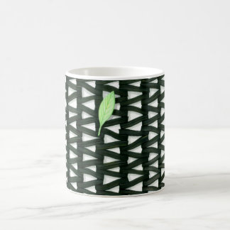 mat and leaf on a mug