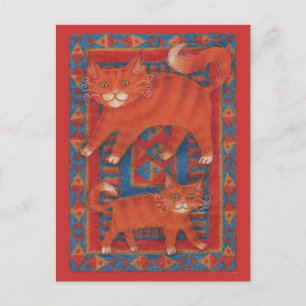 Mat Cats postcard