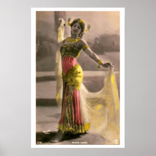 Mata Hari Enchantress Seductress Vintage Poster