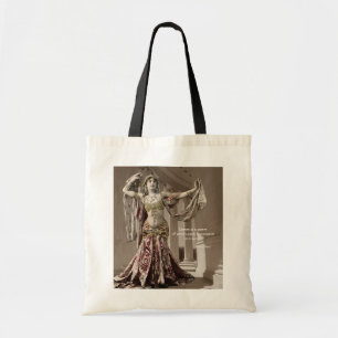 Mata Hari Vintage Bellydance Quote Tote Bag