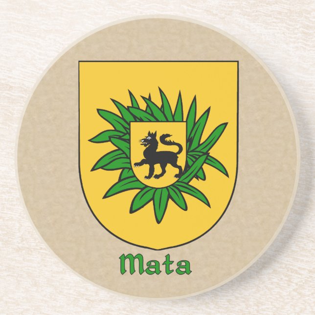 Mata Heraldic Shield Coaster (Front)
