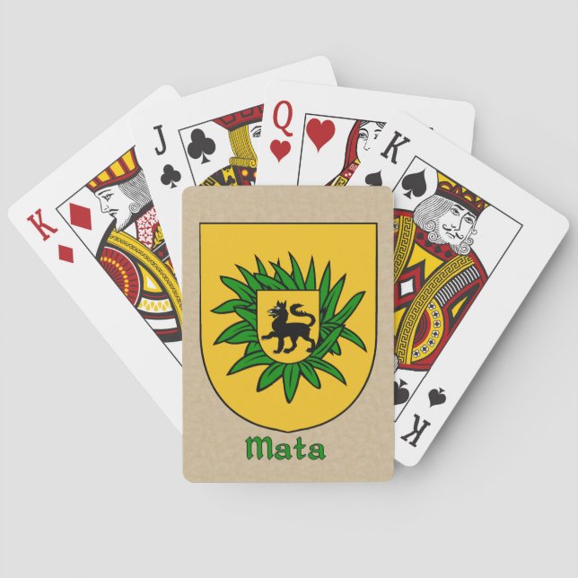 Mata Heraldic Shield Playing Cards (Back)