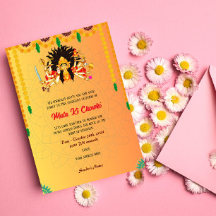 Mata Ki Chowki Goddess Durga Jagrata Invitation