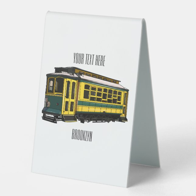 Mata trolley cartoon illustration (Front)