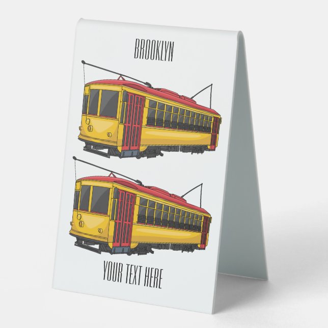 Mata trolley cartoon illustration  (Front)