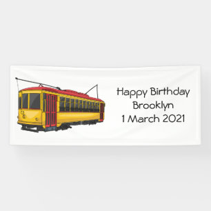 Mata trolley cartoon illustration  banner