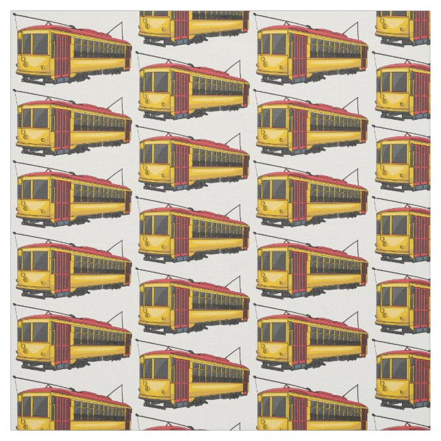 Mata trolley cartoon illustration  fabric (Swatch)