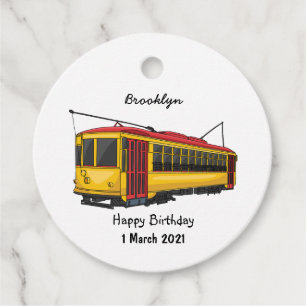 Mata trolley cartoon illustration favour tags