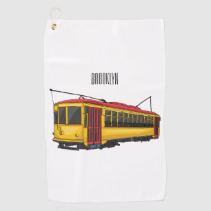 Mata trolley cartoon illustration golf towel