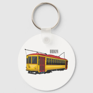 Mata trolley cartoon illustration key ring