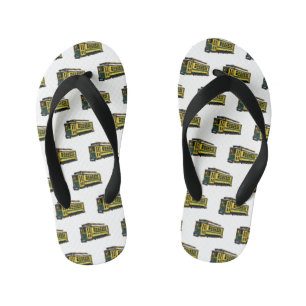 Mata trolley cartoon illustration kid's flip flops
