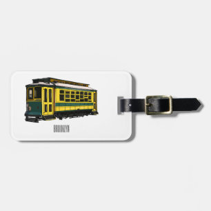 Mata trolley cartoon illustration luggage tag