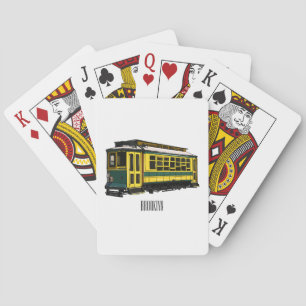Mata trolley cartoon illustration playing cards