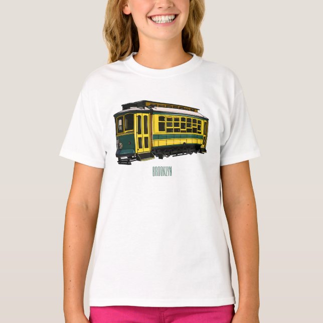 Mata trolley cartoon illustration T-Shirt (Front)